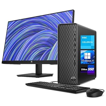 HP Desk S01-pF0121jp９世代CPU 1TB Windows11 HP Slim Desktop Tower with Intel Celeron Processor, 4GB/1TB